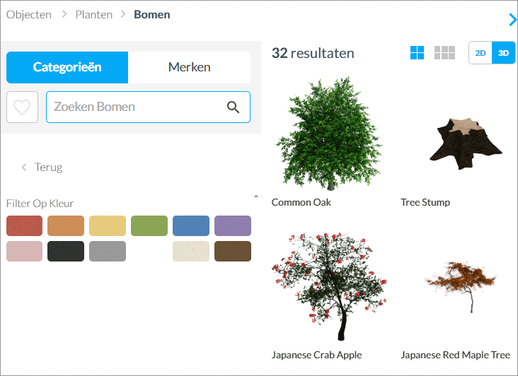 tuin bomen ontwerp