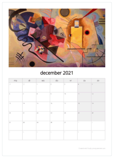 Gratis kalender - Webwijzer