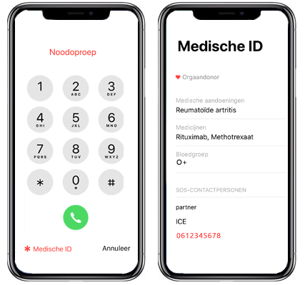 medische id iphone